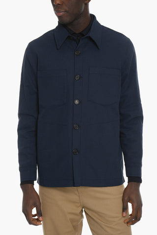 Double Breast Pockets Twill FOLLI Overshirt