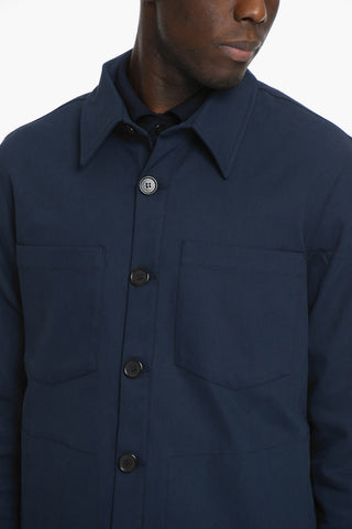 Double Breast Pockets Twill FOLLI Overshirt