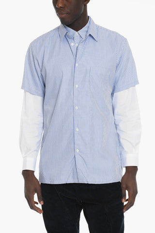 SHIRT Camicia Doppia a Righe Awning con Taschino
