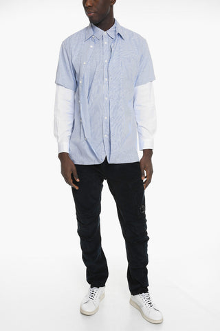 SHIRT Camicia Doppia a Righe Awning con Taschino