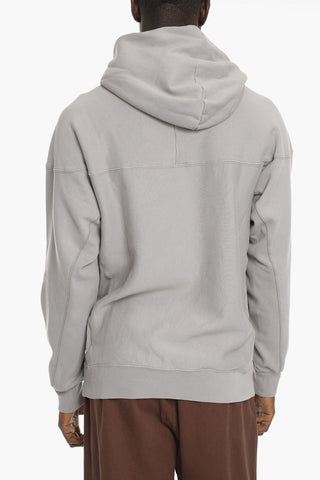 Felpa Hoodie Monocromo in Misto Cotone Ecologico