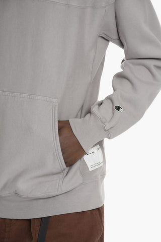 Felpa Hoodie Monocromo in Misto Cotone Ecologico