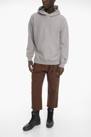 Felpa Hoodie Monocromo in Misto Cotone Ecologico