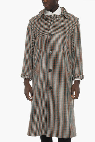 SILVER BELLS Wool Loose-fit Coat with Brooche Detailing