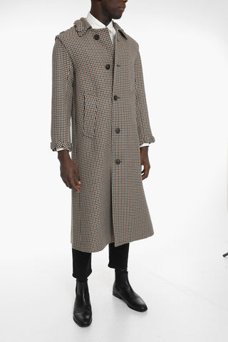 SILVER BELLS Wool Loose-fit Coat with Brooche Detailing