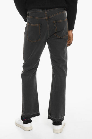 Cotton Straight Fit Denims with Contrasting Bands 22cm