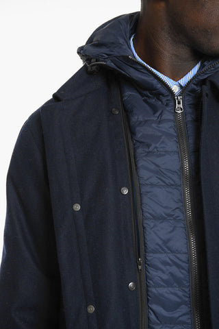 Cappotto con Gilet Imbottito Rimovibile