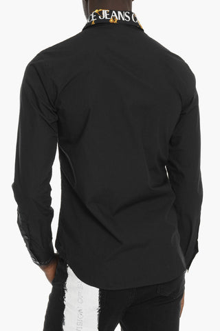 JEANS COUTURE Camicia con Motivo Barocco e Colletto Decorativo