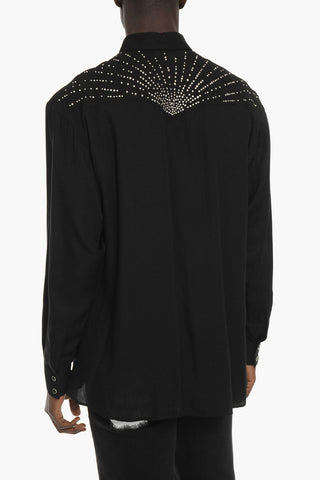 Camicia Sahariana in Viscosa con Cristalli