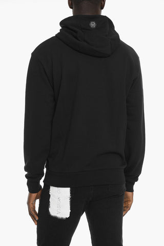 Hoodie Sweatshirt with Crystal Skull