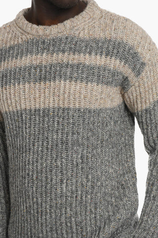 Maglia Girocollo ZENO Melange in Misto Lana Vergine