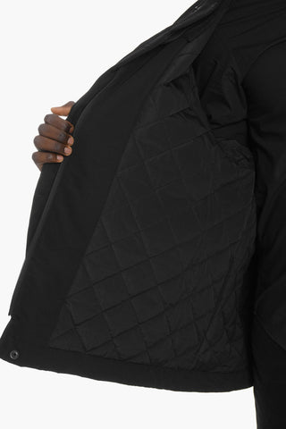Short Oversized Parka with Removable Hood