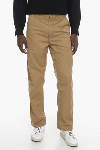 Pantaloni Dritti DENISON In Twill con Bottone logato