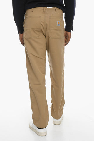 Pantaloni Dritti DENISON In Twill con Bottone logato