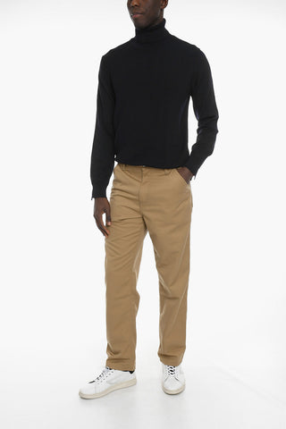 Pantaloni Dritti DENISON In Twill con Bottone logato