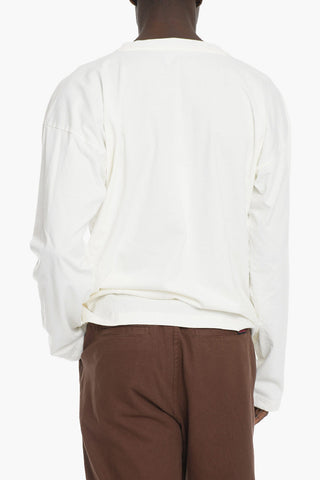 T-Shirt Girocollo a Manica Lunga con Taschino