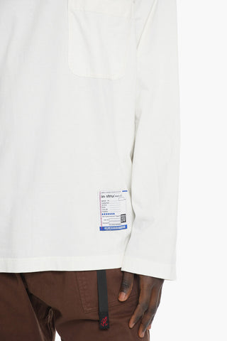 T-Shirt Girocollo a Manica Lunga con Taschino