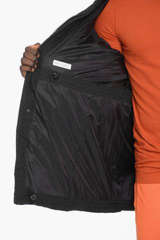 Long Down Jacket with Concealed Placket