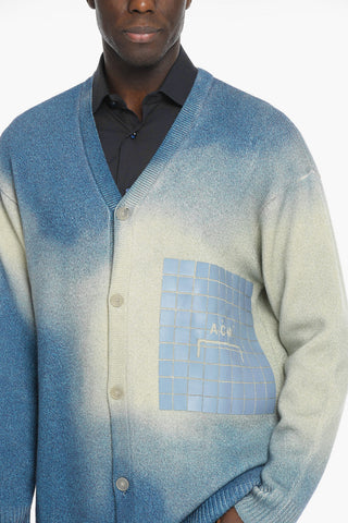 Cardigan Effetto Sfumato con Scollo a V