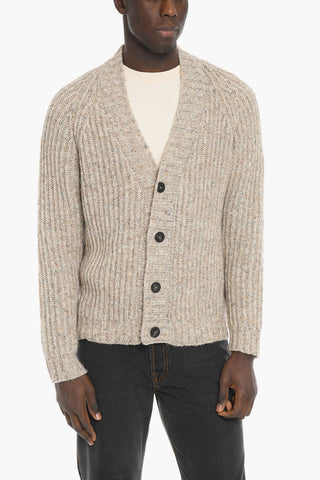 Solid Color Wool Blend Cardigan