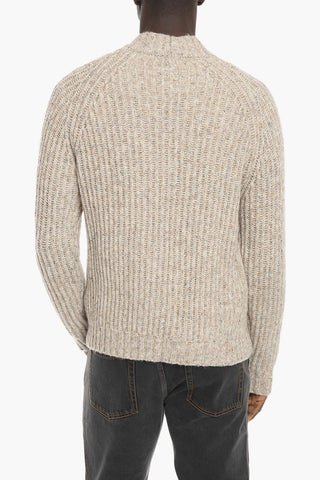 Solid Color Wool Blend Cardigan