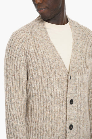 Solid Color Wool Blend Cardigan