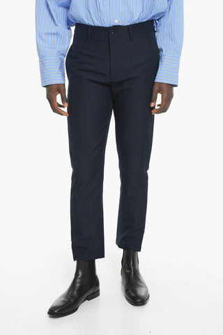 Flap pockets Regular Waist Straight Pants