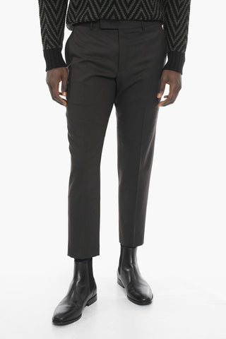 Slim Fit Twill Virgin Wool Pants