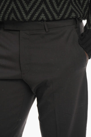 Slim Fit Twill Virgin Wool Pants