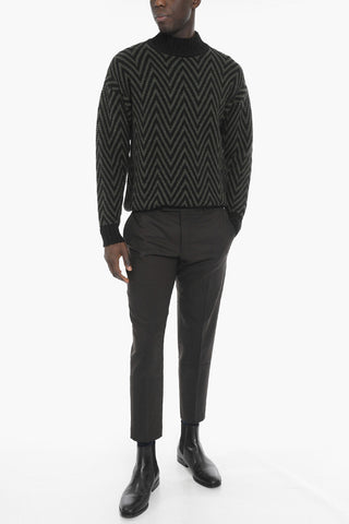 Slim Fit Twill Virgin Wool Pants