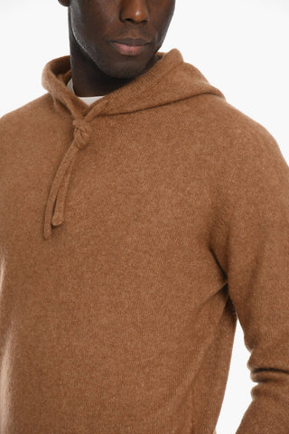 Maglia in Misto Cashmere con Cappuccio