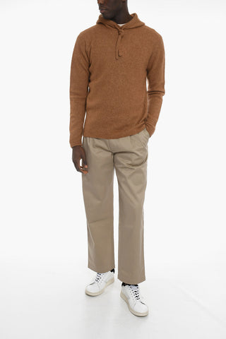 Maglia in Misto Cashmere con Cappuccio