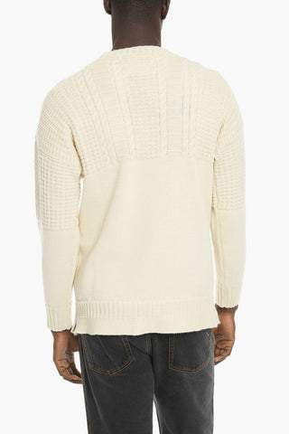 Cable Knit Details Wool Pullover