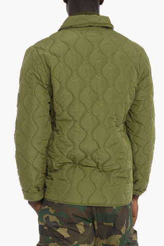 Quilted Jacket with Collar and Embroidered