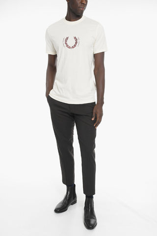 Logo Embroidered Crew-neck T-Shirt
