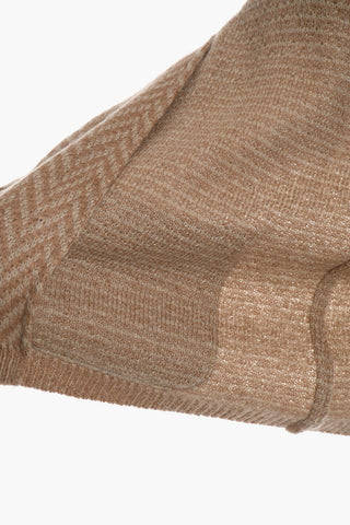 Chevron Motif EDO Cardigan with Patch Pockets