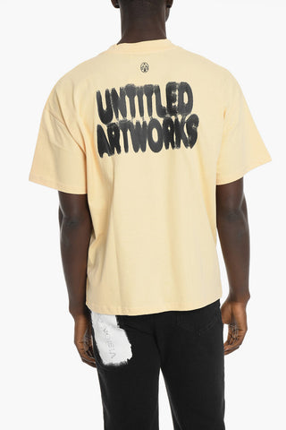 Contrast Print Cotton Crew-Neck  T-shirt