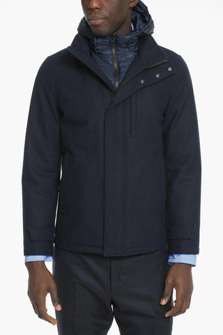 Giubbotto in Lana Tech con Bomber Interno Rimovibile