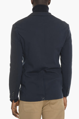 Jersey Unlined Blazer with Flap Pockets