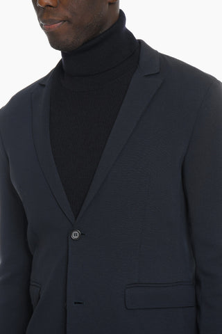 Jersey Unlined Blazer with Flap Pockets