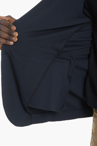 Jersey Unlined Blazer with Flap Pockets