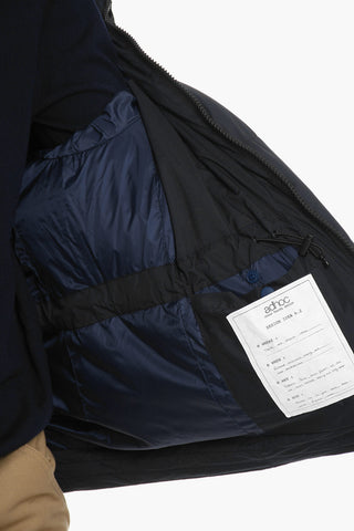 Hooded Down Jacket with Buttoned Pockets