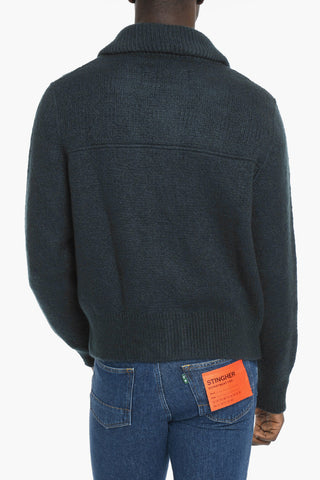 Patch Pockets Zipped LEO Sweater