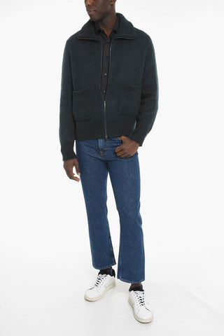 Patch Pockets Zipped LEO Sweater