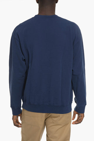 Front Printed Solid Color Crew-neck Sweatshirt