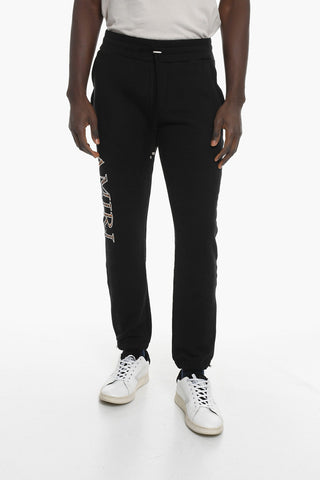 Joggers in Cotone con Logo Leopard