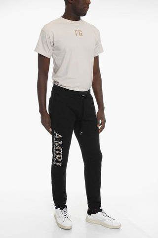 Joggers in Cotone con Logo Leopard