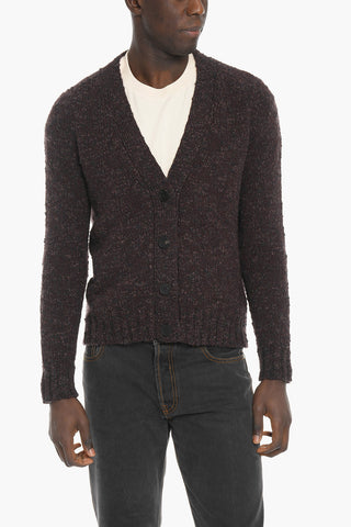Pullover Cardigan in Lana Merino Bouclé