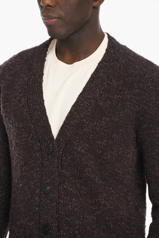 Pullover Cardigan in Lana Merino Bouclé