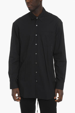 Jacquard MARK Cotton Shirt with Breast-pocket